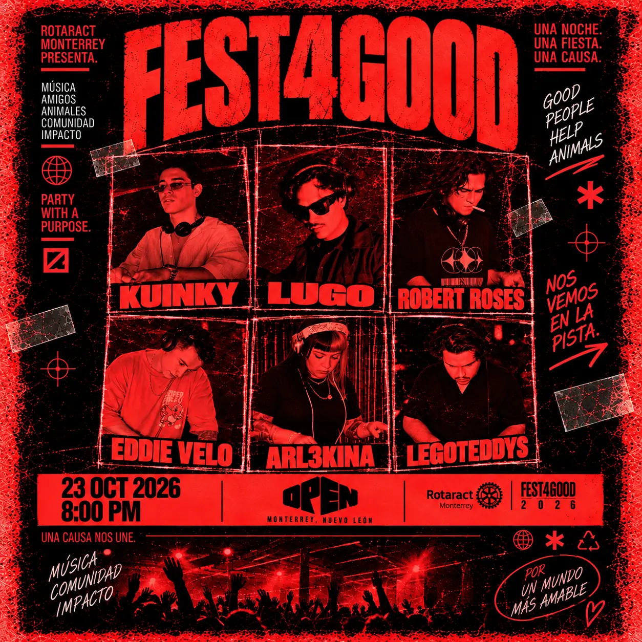 Cartel oficial del DJ Legoteddys para FEST4GOOD